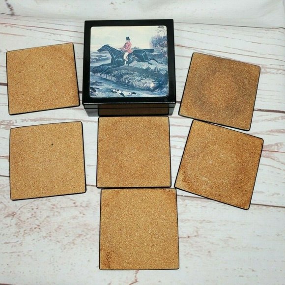 Rare Hunting Man Horse Designer Coasters - Picture 5 of 11